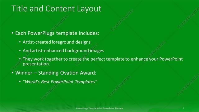 Title and Content presentation slide layout