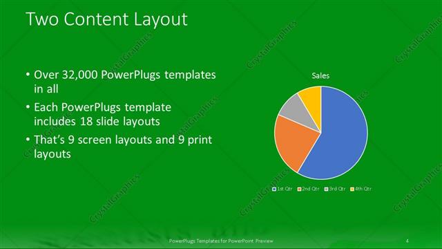 Two Content presentation slide layout