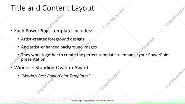 Title and Content presentation slide layout