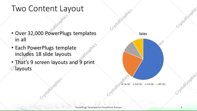 Two Content presentation slide layout