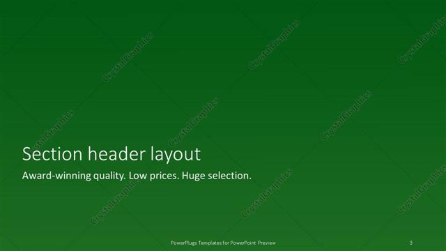 Section Header presentation slide layout