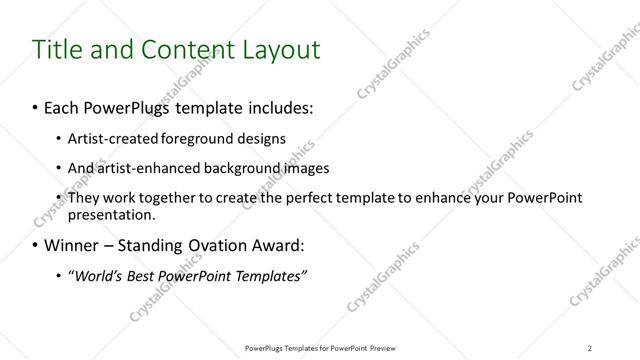 Title and Content presentation slide layout