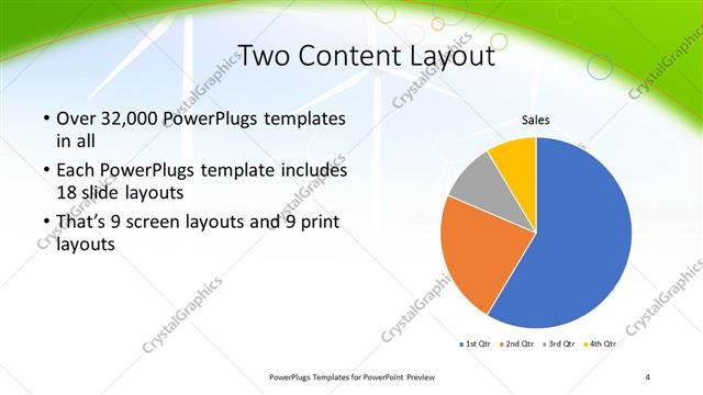 Two Content presentation slide layout