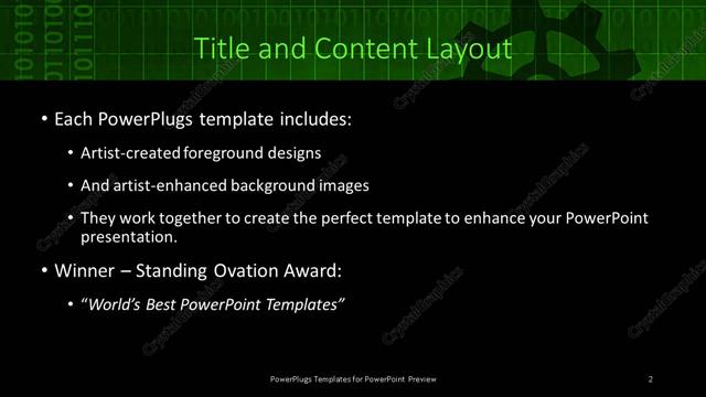 Title and Content presentation slide layout