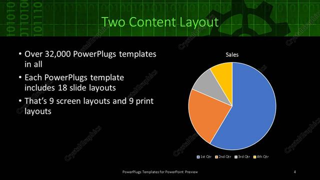 Two Content presentation slide layout