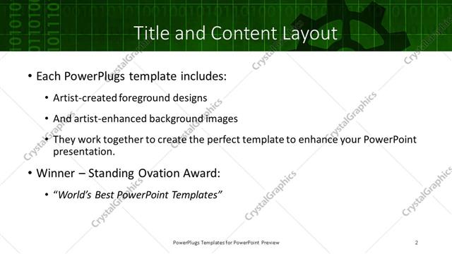Title and Content presentation slide layout