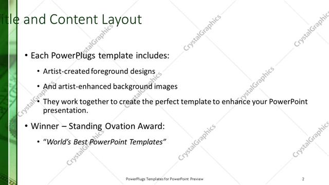 Title and Content presentation slide layout