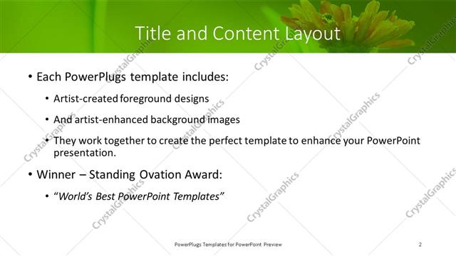 Title and Content presentation slide layout