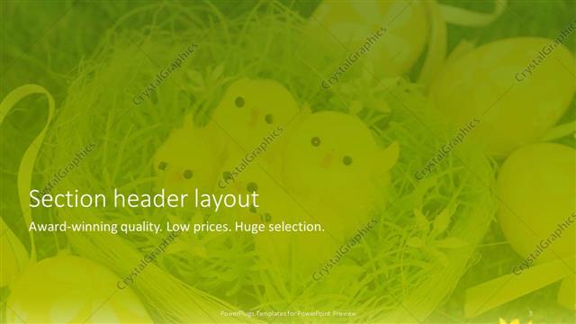 Section Header presentation slide layout