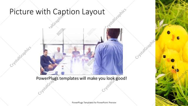 Picture with Caption presentation slide layout
