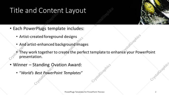 Title and Content presentation slide layout