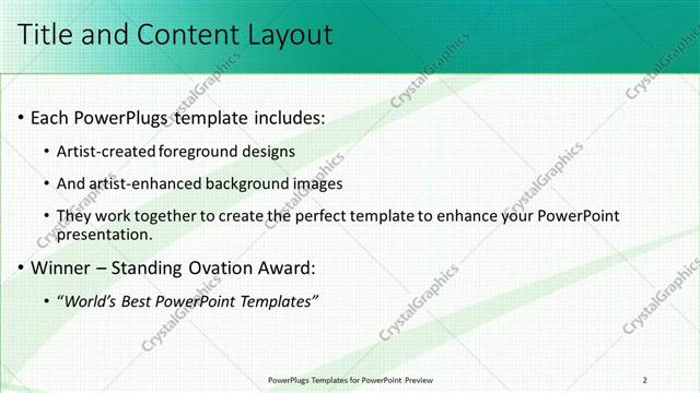 Title and Content presentation slide layout