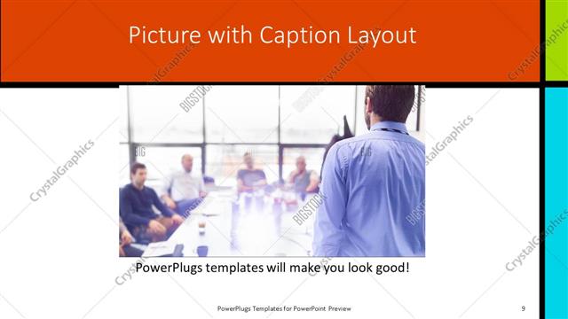 Picture with Caption presentation slide layout
