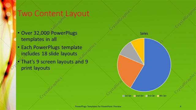 Two Content presentation slide layout