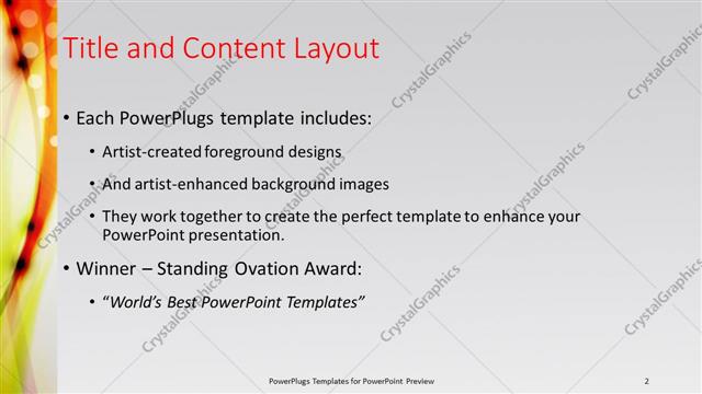 Title and Content presentation slide layout