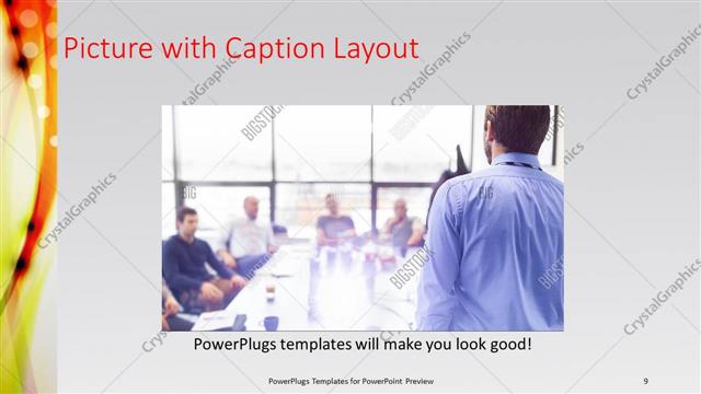 Picture with Caption presentation slide layout