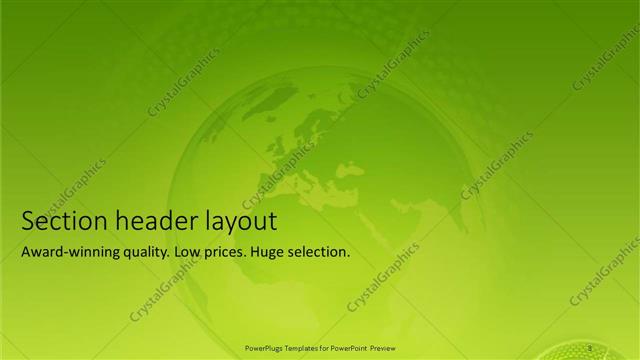 Section Header presentation slide layout