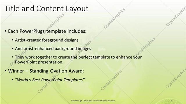 Title and Content presentation slide layout
