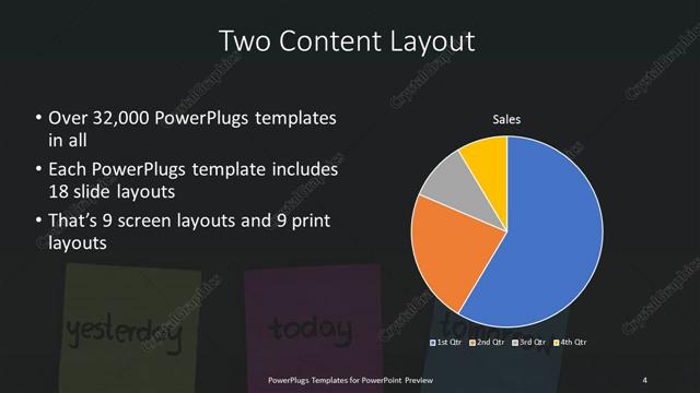 Two Content presentation slide layout