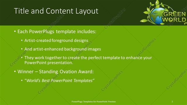 Title and Content presentation slide layout