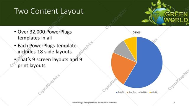 Two Content presentation slide layout