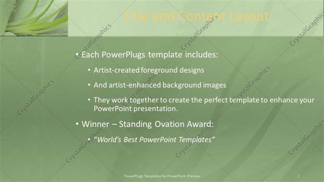 Title and Content presentation slide layout