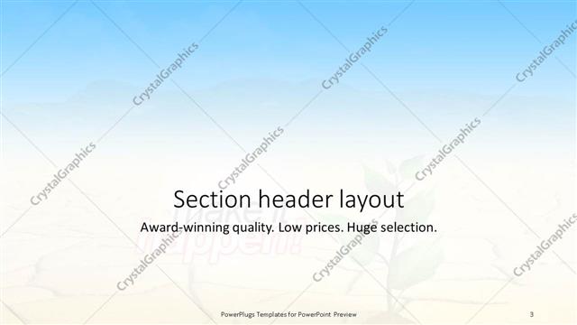 Section Header presentation slide layout