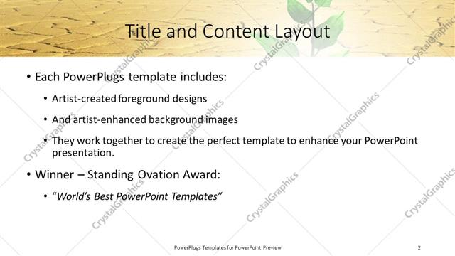 Title and Content presentation slide layout
