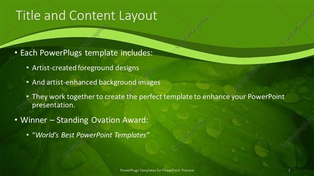 Title and Content presentation slide layout