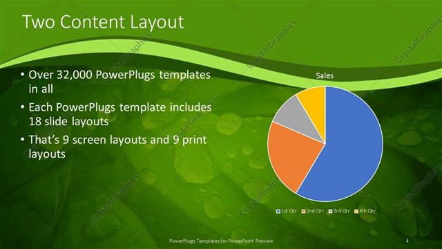 Two Content presentation slide layout