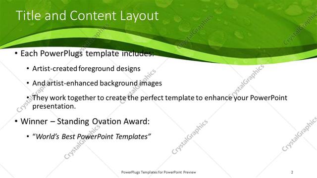 Title and Content presentation slide layout