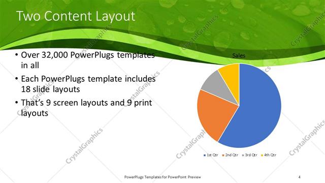 Two Content presentation slide layout