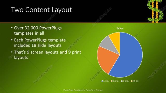Two Content presentation slide layout
