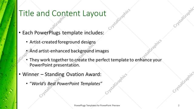 Title and Content presentation slide layout