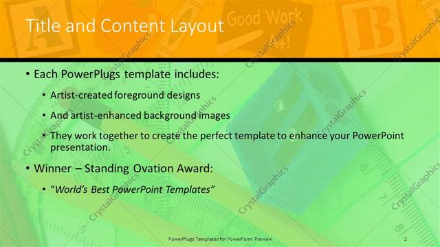 Title and Content presentation slide layout