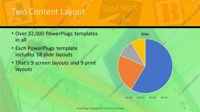 Two Content presentation slide layout