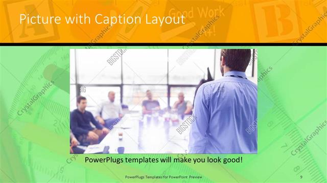 Picture with Caption presentation slide layout