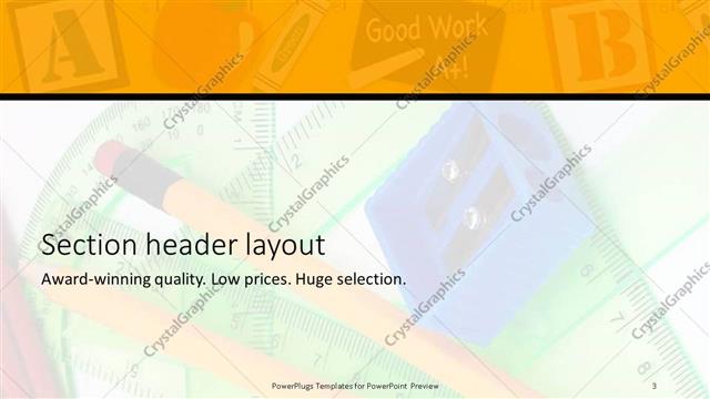 Section Header presentation slide layout