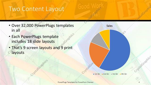 Two Content presentation slide layout