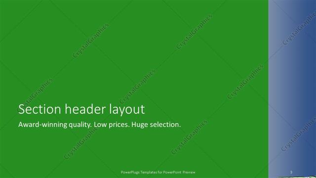 Section Header presentation slide layout