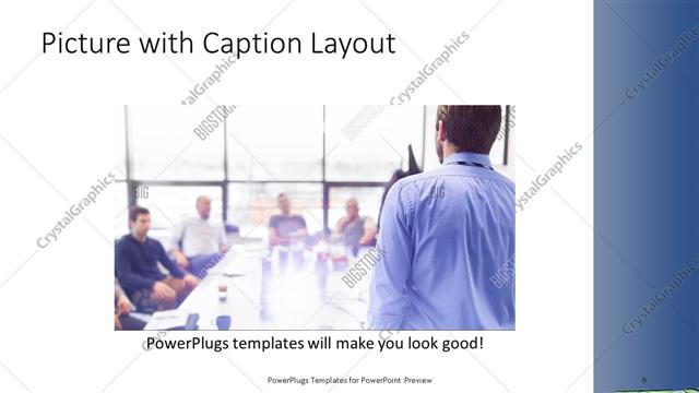 Picture with Caption presentation slide layout