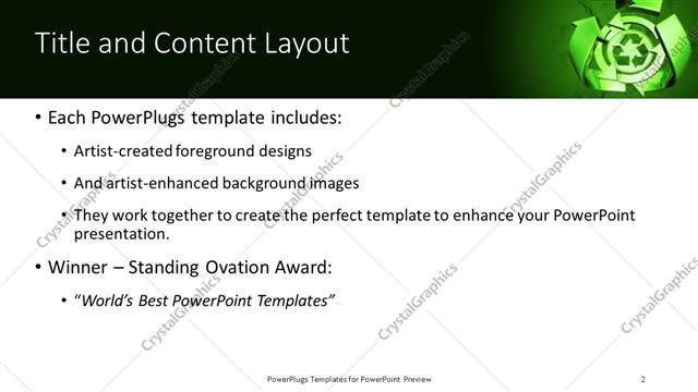 Title and Content presentation slide layout