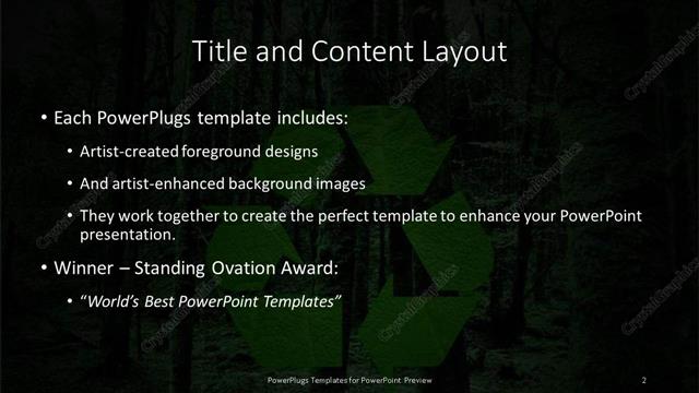 Title and Content presentation slide layout