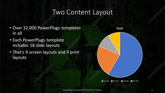Two Content presentation slide layout