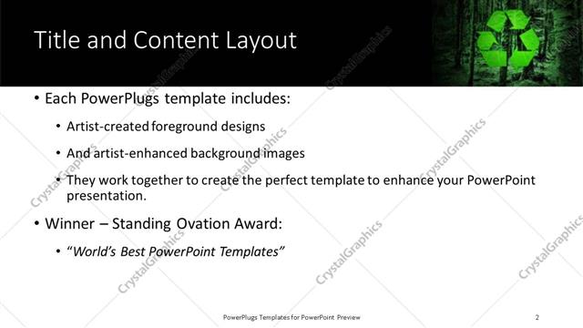 Title and Content presentation slide layout