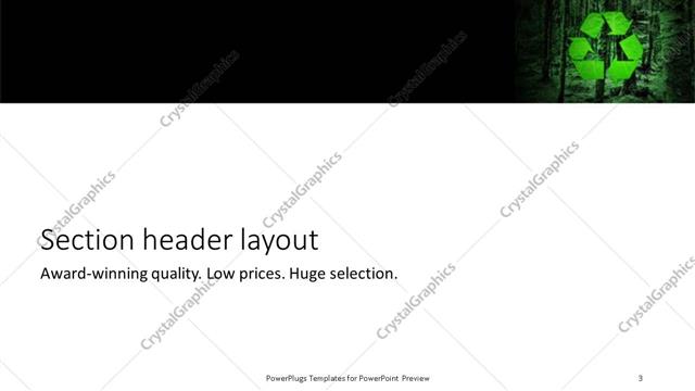 Section Header presentation slide layout