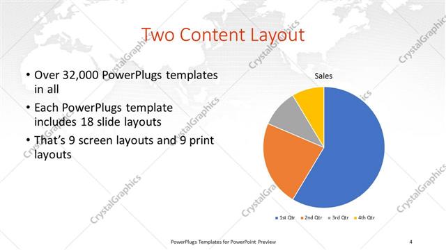Two Content presentation slide layout