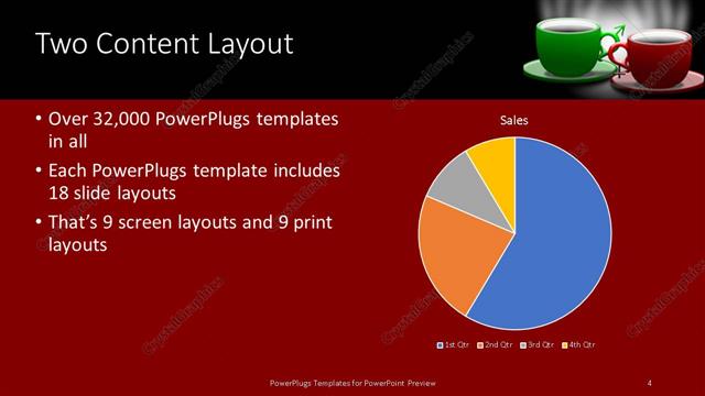 Two Content presentation slide layout
