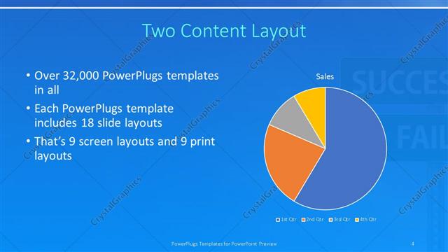 Two Content presentation slide layout