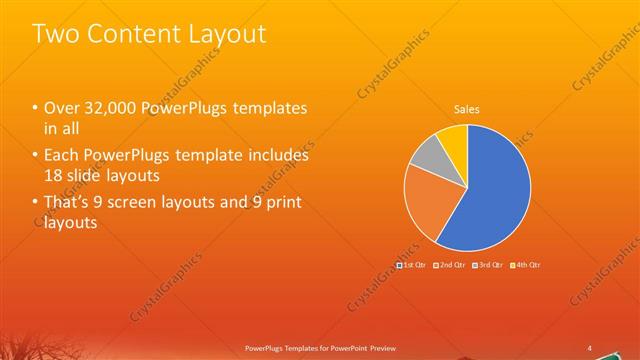 Two Content presentation slide layout